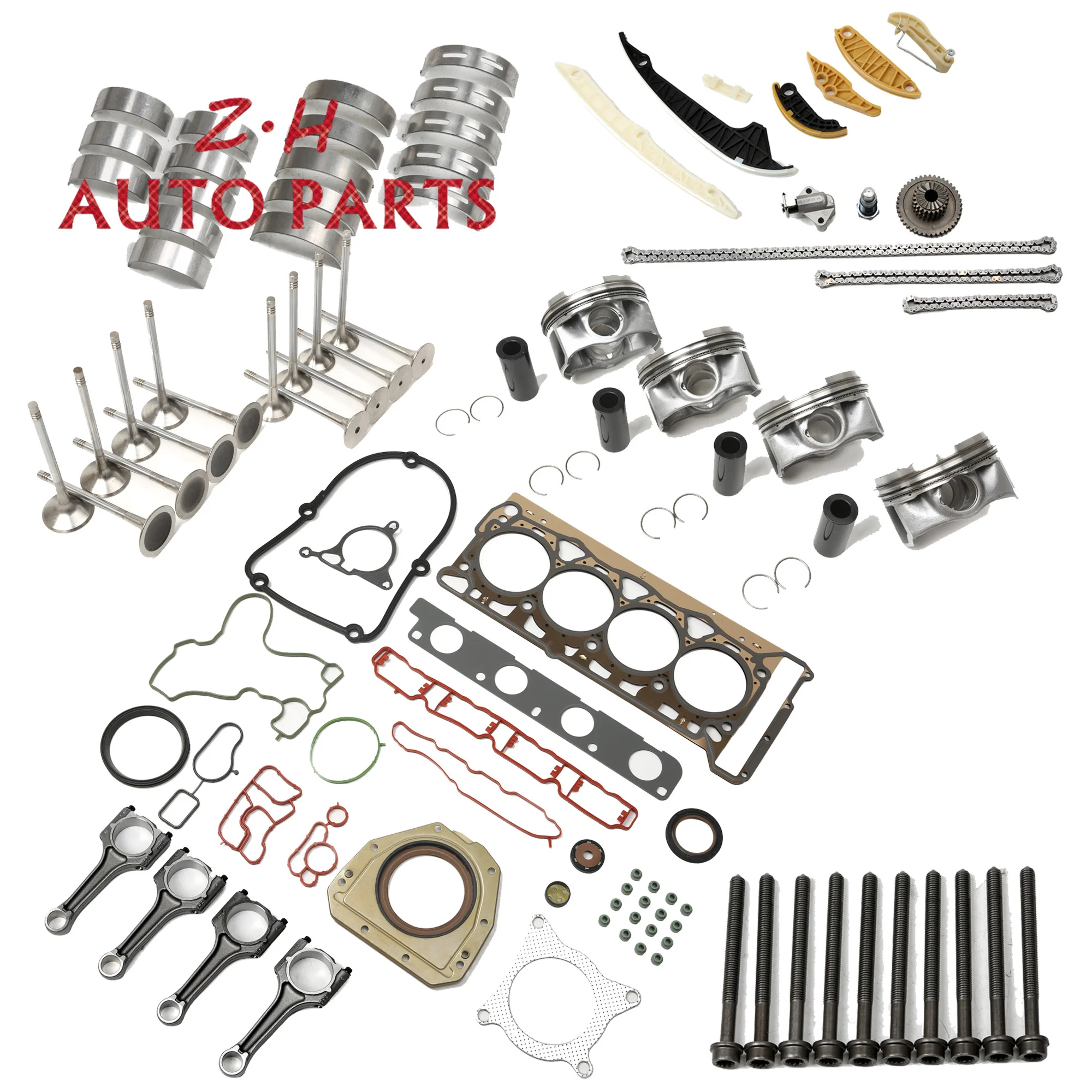 

Car 7Pcs Engine Repair Package Kit For Audi A3 A4 A6 Q5 TT VW Golf Jetta Tiguan Skoda Superb Seat Toledo 06H107103CA 06H105209AQ