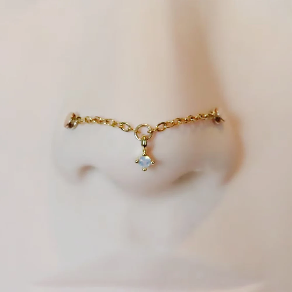 

Stonefans Double Nose Bridger Chain Piercing Stainless Steel Accessories Fashion Punk Nostril Cuff Jewelry Body Stud Nightclub