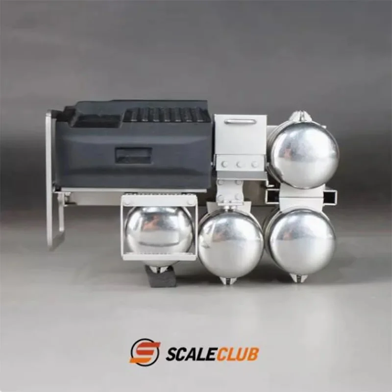نموذج ScaleClub لشاحنة مقطورة 1/14 FH750 صندوق بطارية مطور حزام خزان الغاز دواسة ملحقات RC #2