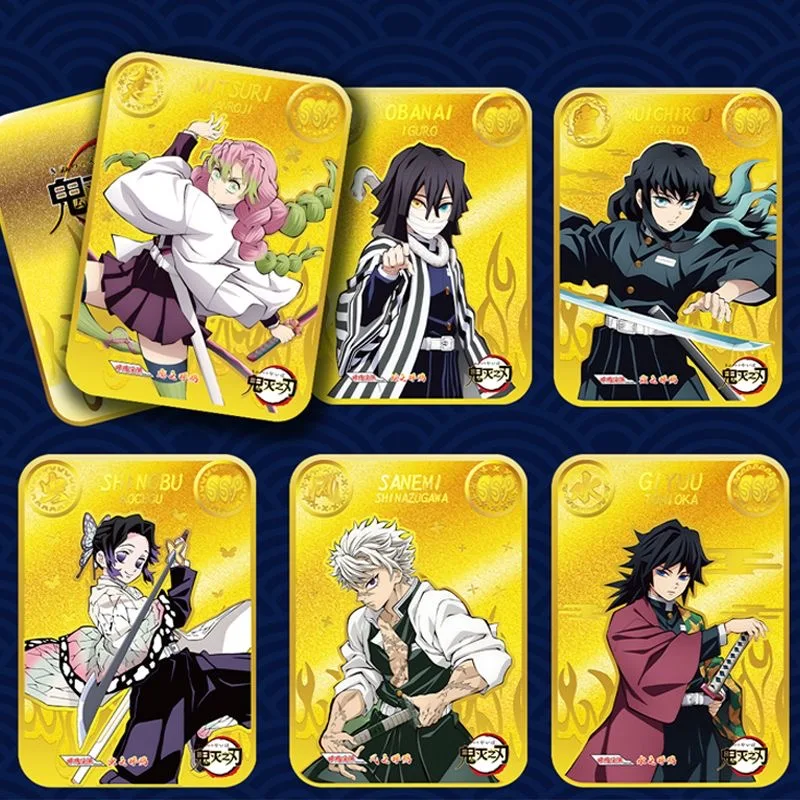 Demon Slayer Collection Cards Booster Box Puzzle Quicksand Rare Anime Table Playing Game Board Cards Children\'s toy blind box