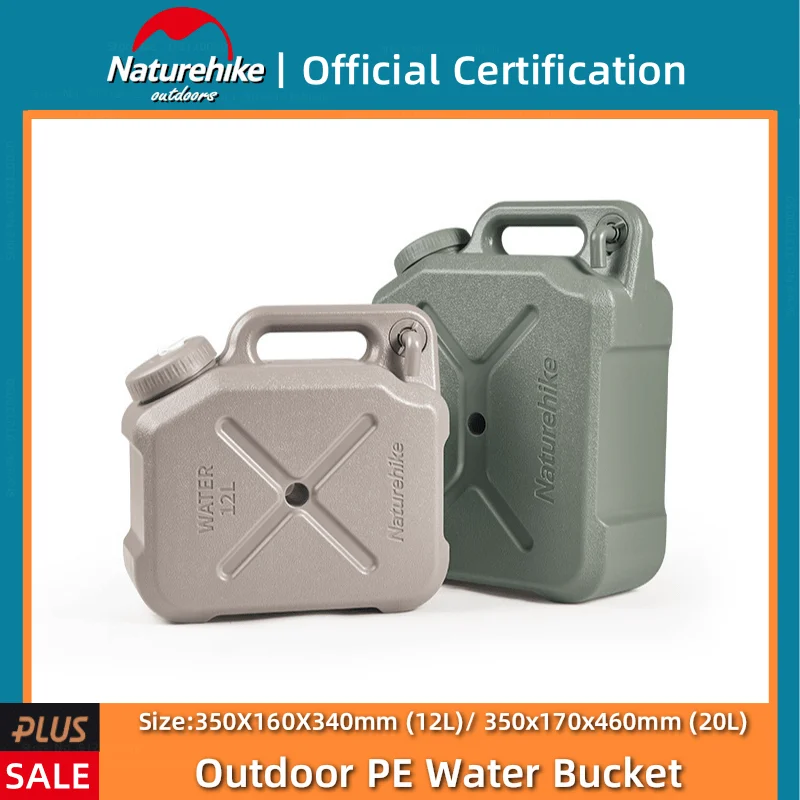 Naturehike 12L/20L Large Capacity Food Grade PE Water Bucket Outdoor Ultra Light Camping Picnic Water Storage Bucket With Faucet