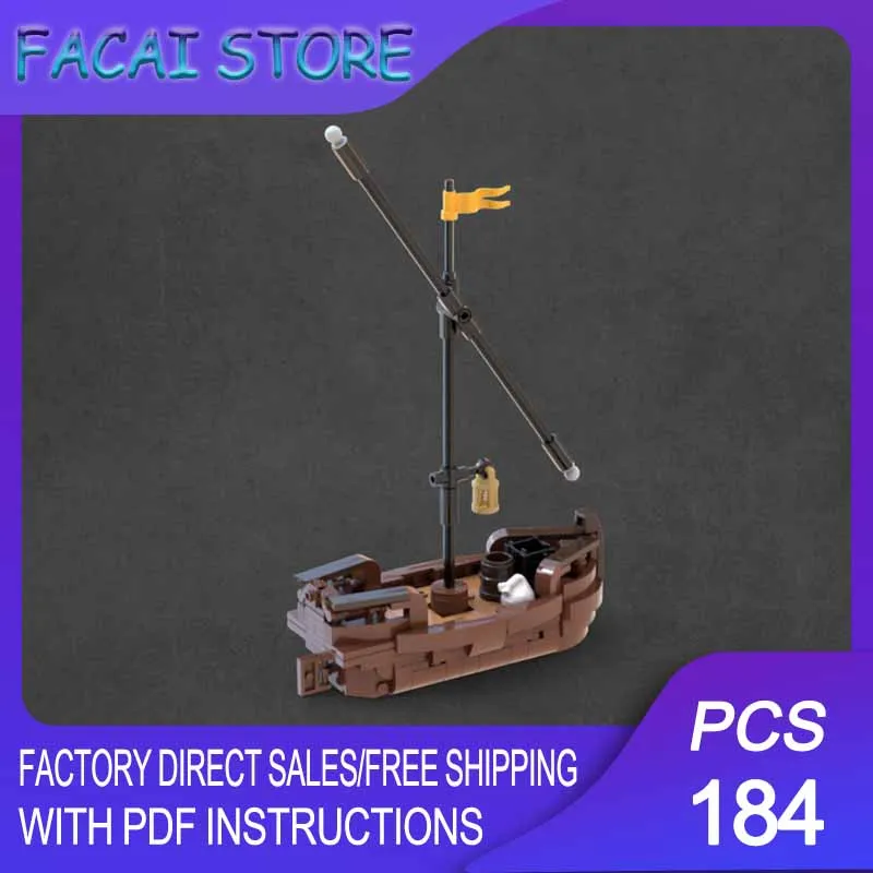 

Модель пиратской крепости MOC: Модульный конструктор-парусник (коричневый) – Технологичные блоки для сборки, рождественский подарок, игрушка для самостоятельной сборки