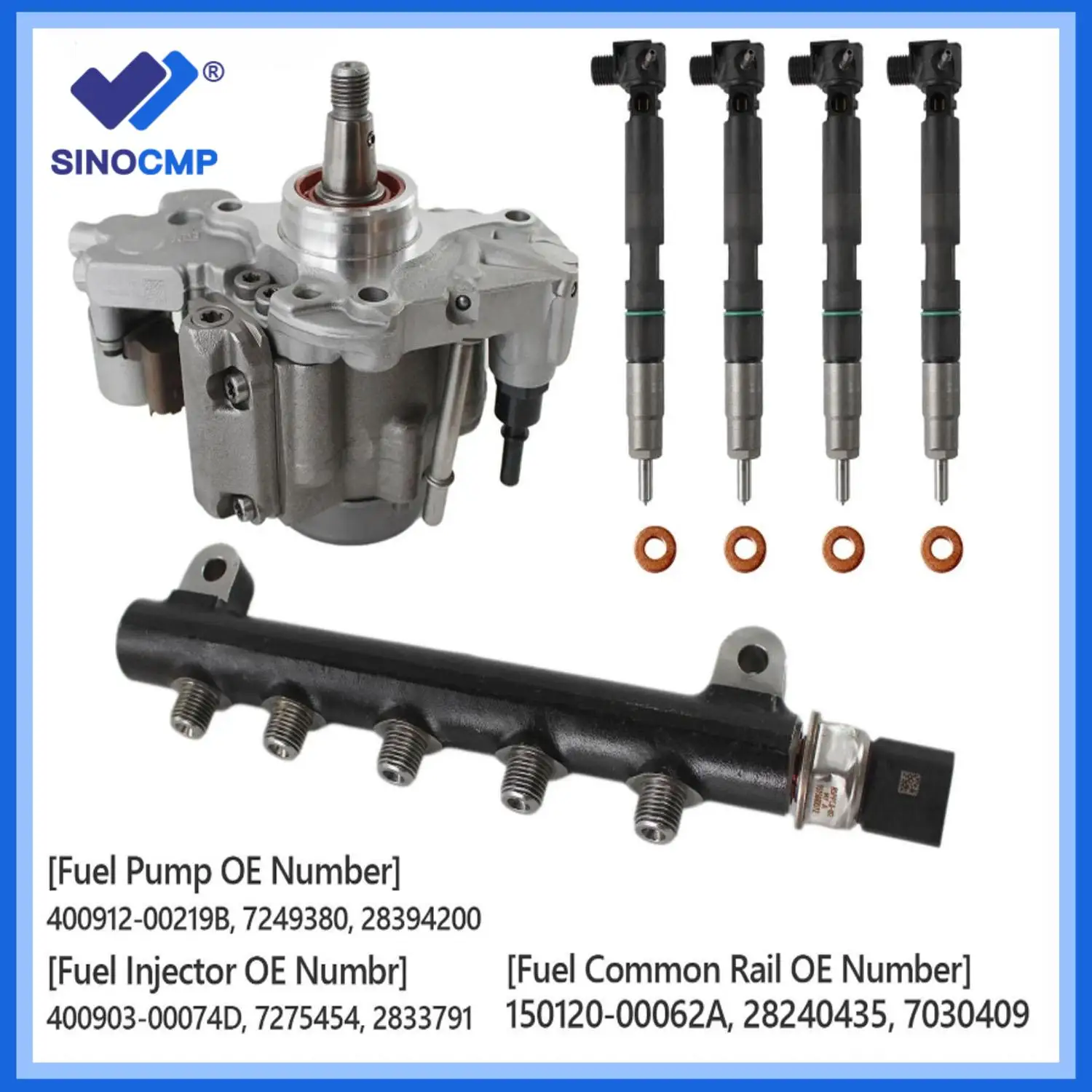 

7249380 28337917 28240435 7030409 400912-00219B Fuel Injection Pump & Fuel Injectors & Fuel Common Rail Fits Doosan D18 D24