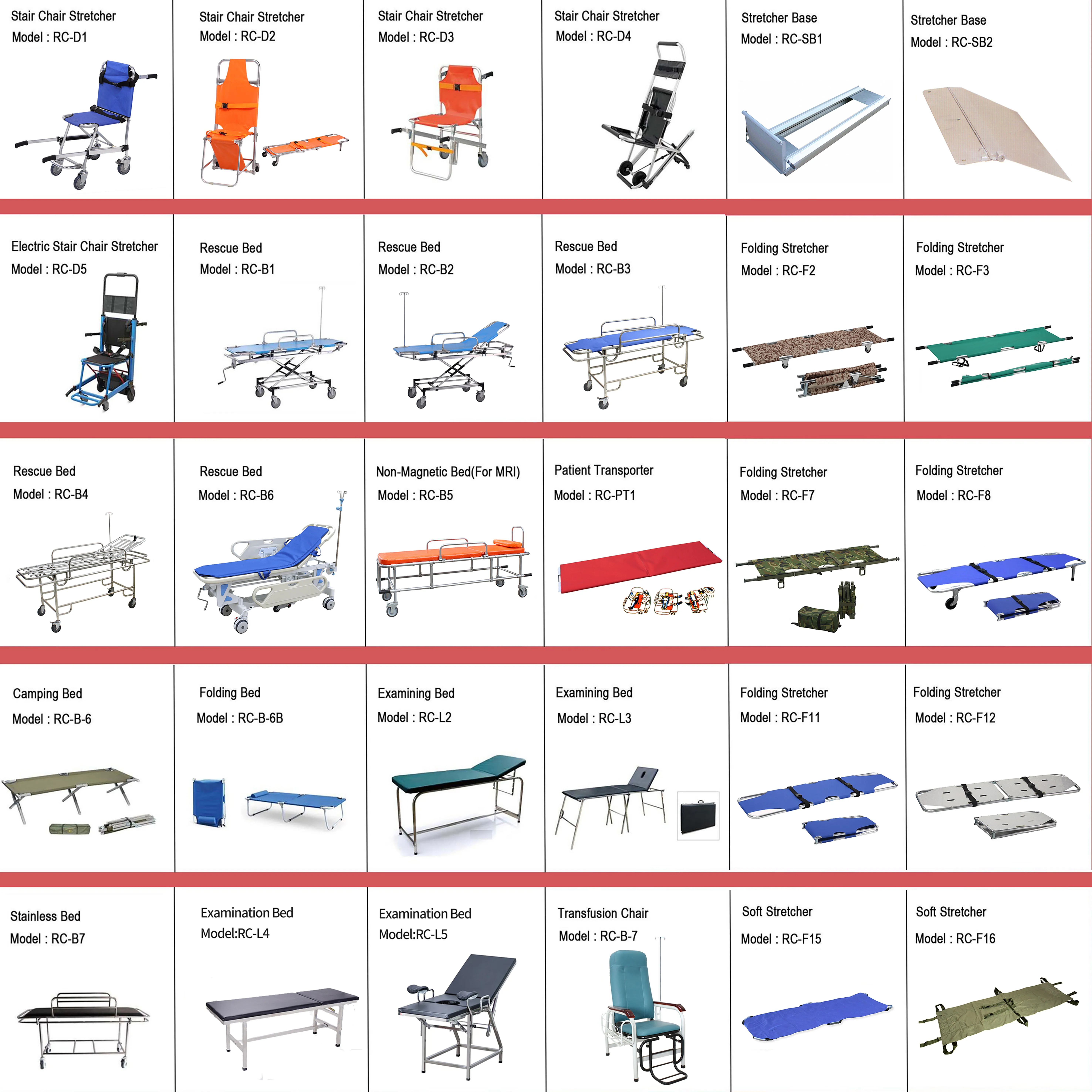 Volwassen dual-purpose waterweg medische plastic wervelkolomplankbrancard