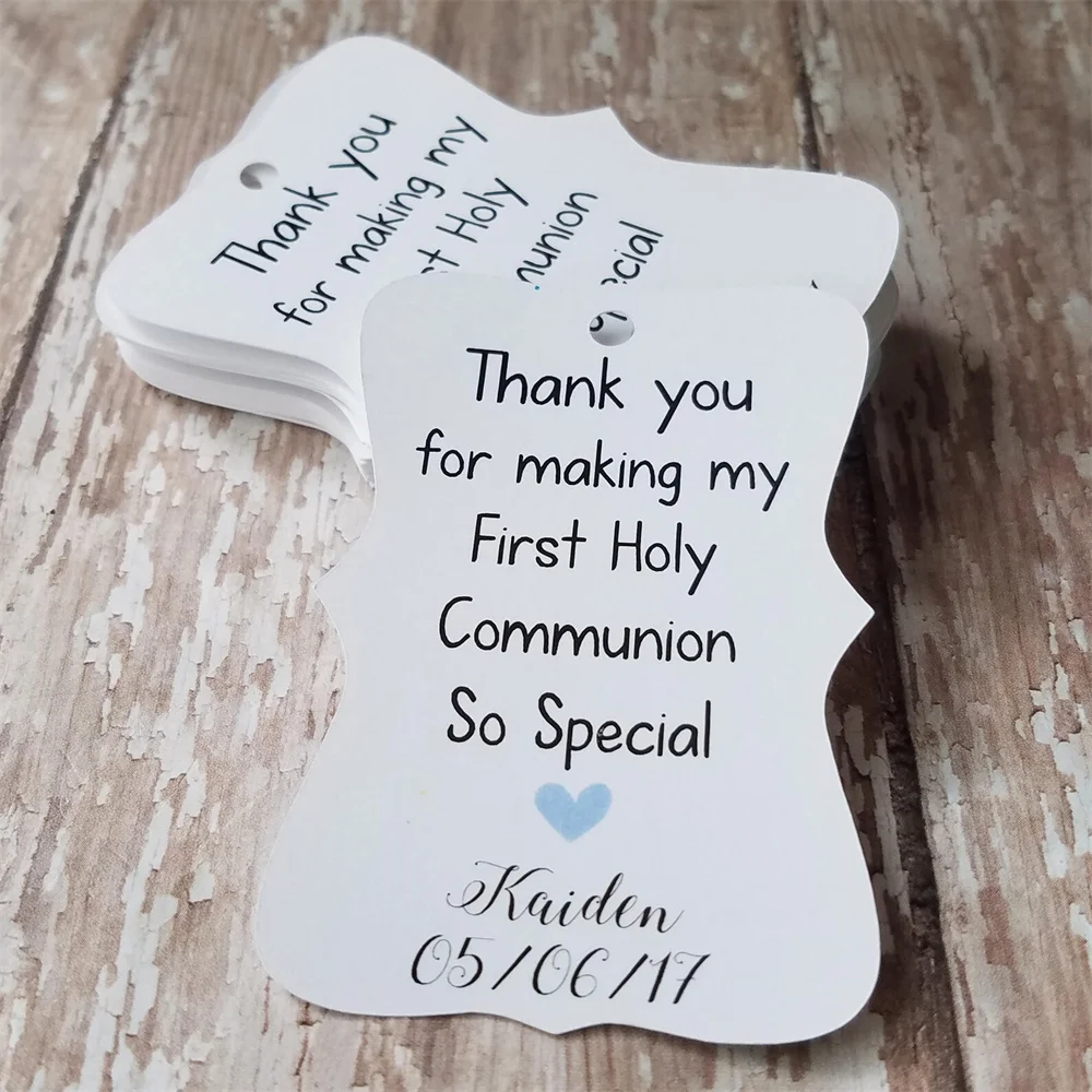 50PCS First Holy Communion Tags, First Communion, Thank You For Making My First Communion So Special,Communion Favor Tag