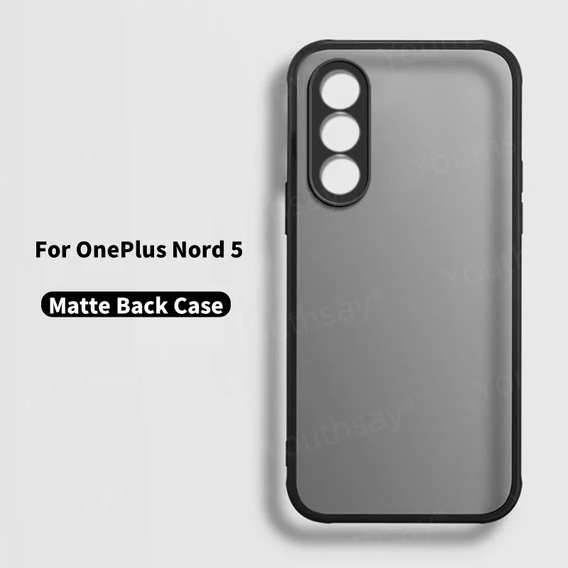 For OnePlus Nord 5 Case OnePlus Nord 5  Funda Coque Matte Transparent PC Shockproof TPU Edge Clear Phone Cover OnePlus Nord 5