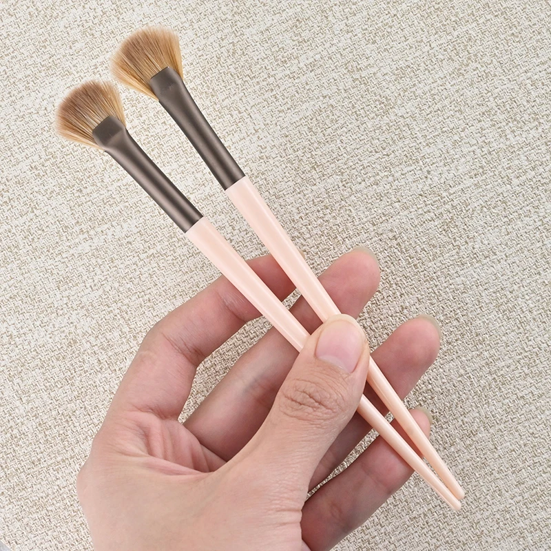 1/3 pçs fino super macio ventilador facial escova de maquiagem multi uso rosto fundação corretivo escova de maquiagem em pó escova cosmética ferrament