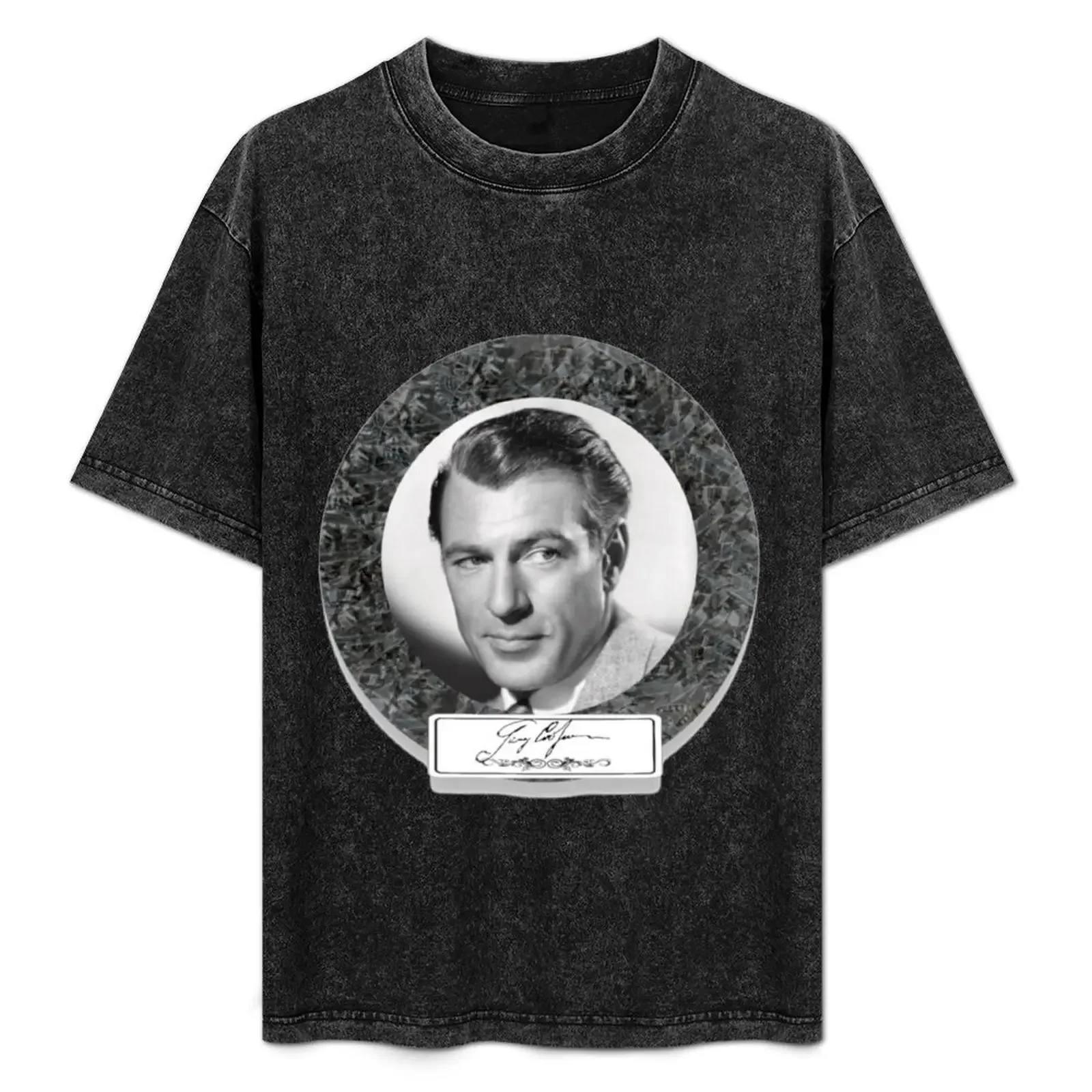 

Gary Cooper Classic Movie Star Signature Series T-Shirt custom t shirt graphic tee shirt football t shirt mens designer t