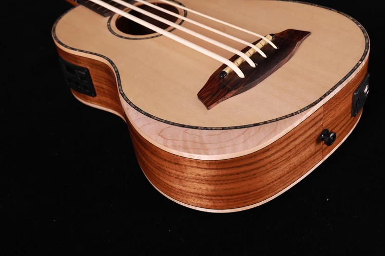 Ukulele Manufacturer Distribution Hot Selling Spruce Top Electric Bass Ukulele