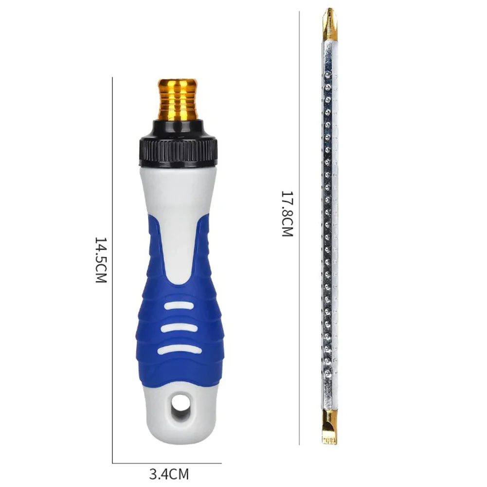 Repair Hand Tools Ratchet Screwdriver Detachable Double Head Multifunctional Steel 178-180mm Adjustable 2pcs Set