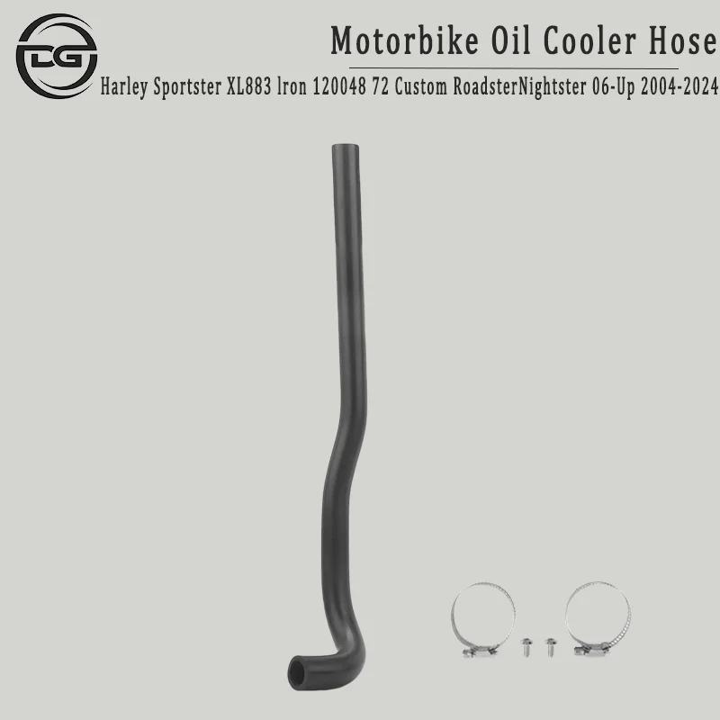 

For Harley Sportster XL 1200 Iron 883 48 72 Custom Roadster Nightster 06-Up Motorcycle Black Oil Cooler Hose Connector Oil Drain
