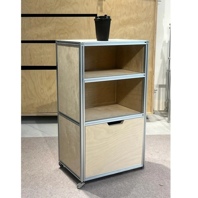 

Household aluminum profile marine plate dining side cabinet chest cabinet Nordic simple coffee shop coffee cabinet