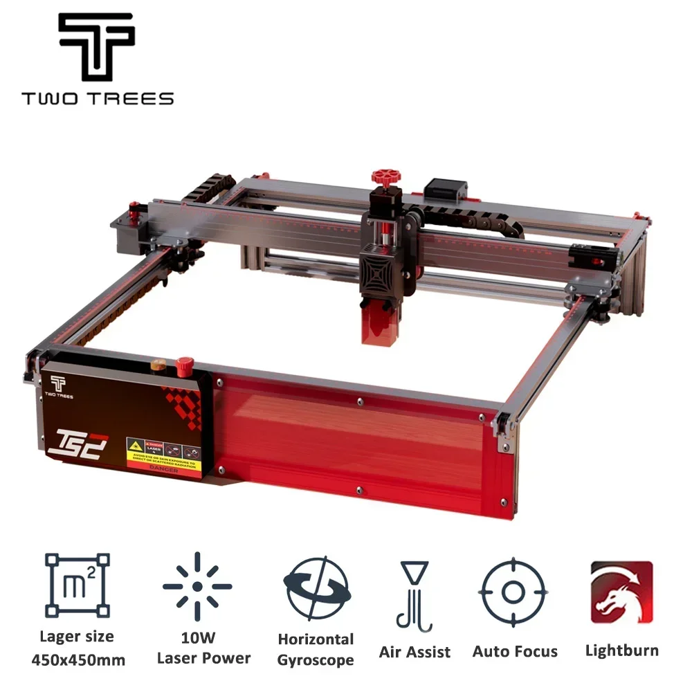 Two Trees TS2 80W Laser Engraver with WiFi Offline Control Air Assit System Flame Detection with Limit Switch APP Connect