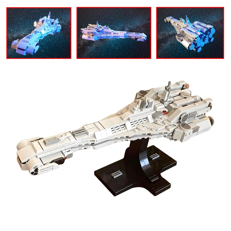 

НОВЫЙ MOC Galactic Starcruiser Halcyon, серия космических кораблей, миди-масштаб, строительные блоки, модель Star Cruiser, кирпичи, сборные игрушки, подарки