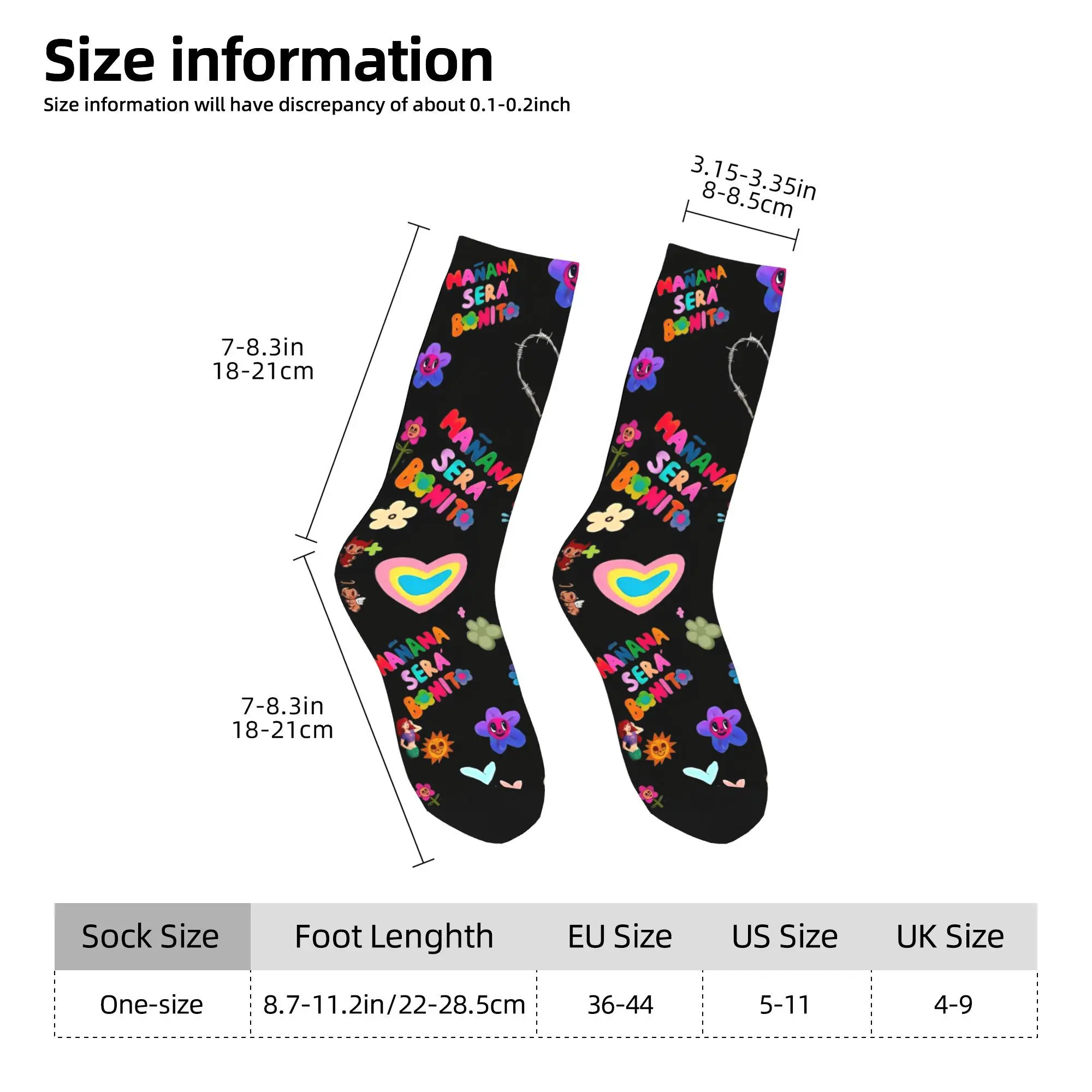 جوارب Manana Sera Bonito Karol G جوارب للنساء والرجال جوارب ناعمة قابلة للتنفس جوارب شتوية رياضية خارجية مضادة للانزلاق جرافيك