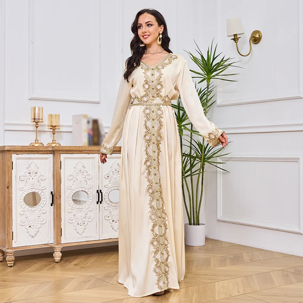 

Mt054 New Women's Dress, Ladies' Long Dress, Embroidered Elegant Travel Party Dress Abaya Ramadan Dubai Luxury Islam Elegant
