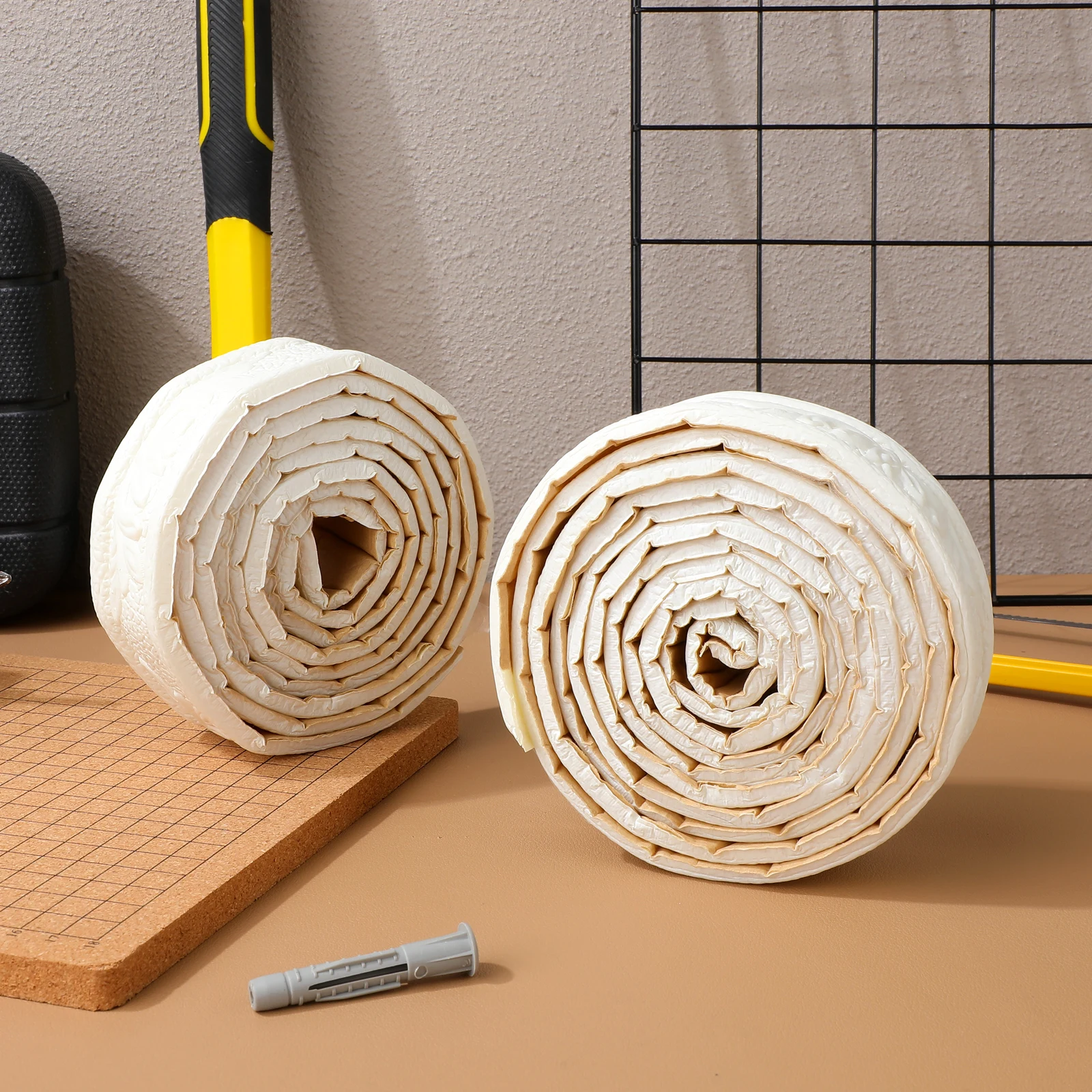 

2 Roll Adhesive Wallpaper Border Wall Trim Skirting Border Durable Waterproof for Bathroom Kitchen Living Room Edging Strip