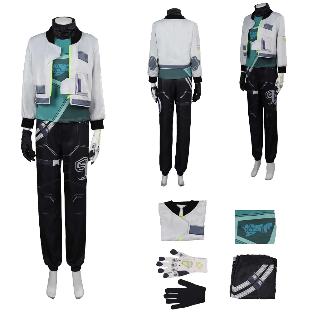 

Game Valorant Deadlock Cosplay Costume Coat Shirt Pants Gloves Set For Adult Women Outfits Halloween Carnival Disguise Role Suit