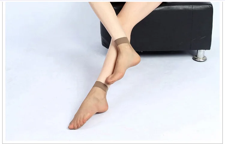 Nylon Socks Super Thin Short Socks Woman Breathable Transparent High Durable Comfortable