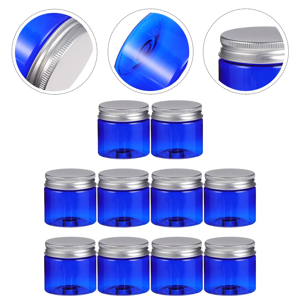 

10 Pcs Cosmetics Refill Bottles Plastic Aluminum Travel Size Shampoo Conditioner Lotion Cream Storage Jars Empty