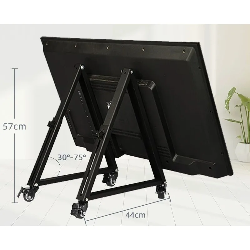 32-65 Inch Low Height TV Stand Movable Tripod Stage Screen Cart Cold-rolled Sheet Material Suitable for Flat Screen TVs