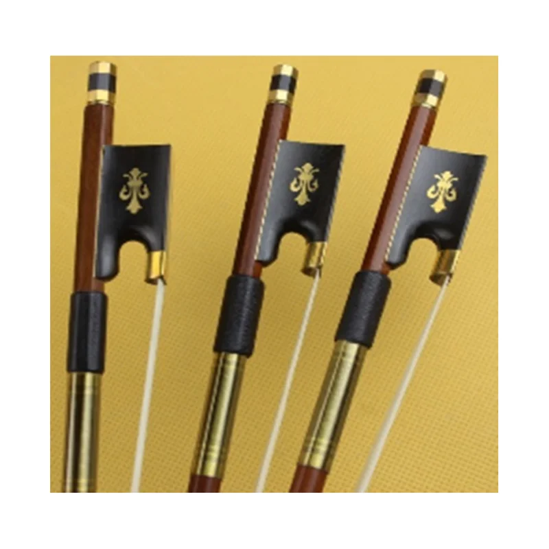 

Brazil Ebony Frog Bows, 4/4 Full Size, Superior Brazilwood Violin, Free Shipping, New, 1Pc