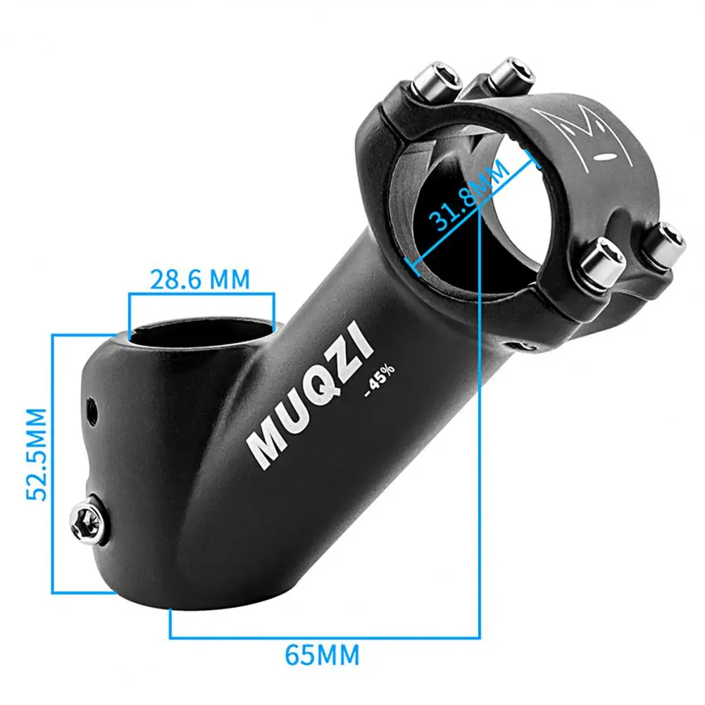 31.8mm 45 Degree Bike Handlebar Stem  Aluminum Alloy MTB Front Fork Stem Adapter Ultralight Mountain Road Bike Stem Accessories