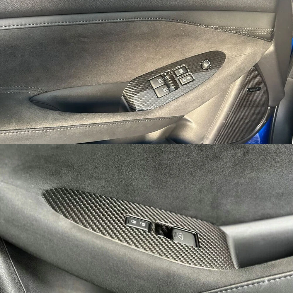 

Real Carbon Fiber Interior Door Window Button Cover Switch Lift Trim For Nissan 400Z Fairlady Z RZ34 400Z 2022-2024