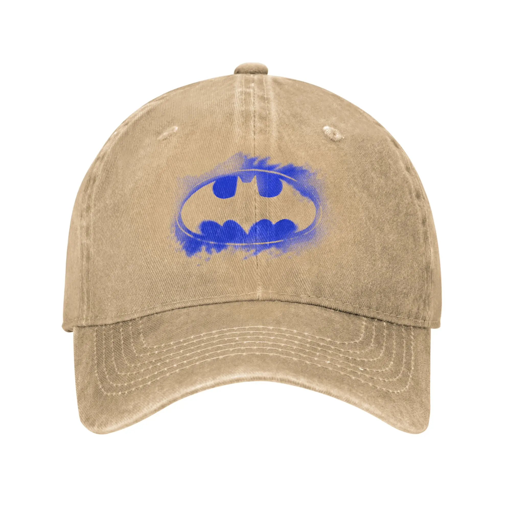 Gorras de Béisbol Clásicas con el Símbolo de Batman para Hombre y Mujer, Gorra Ajustable con Visera Plana, Estilo Desgastado, para Deportes al Aire Libre, Golf