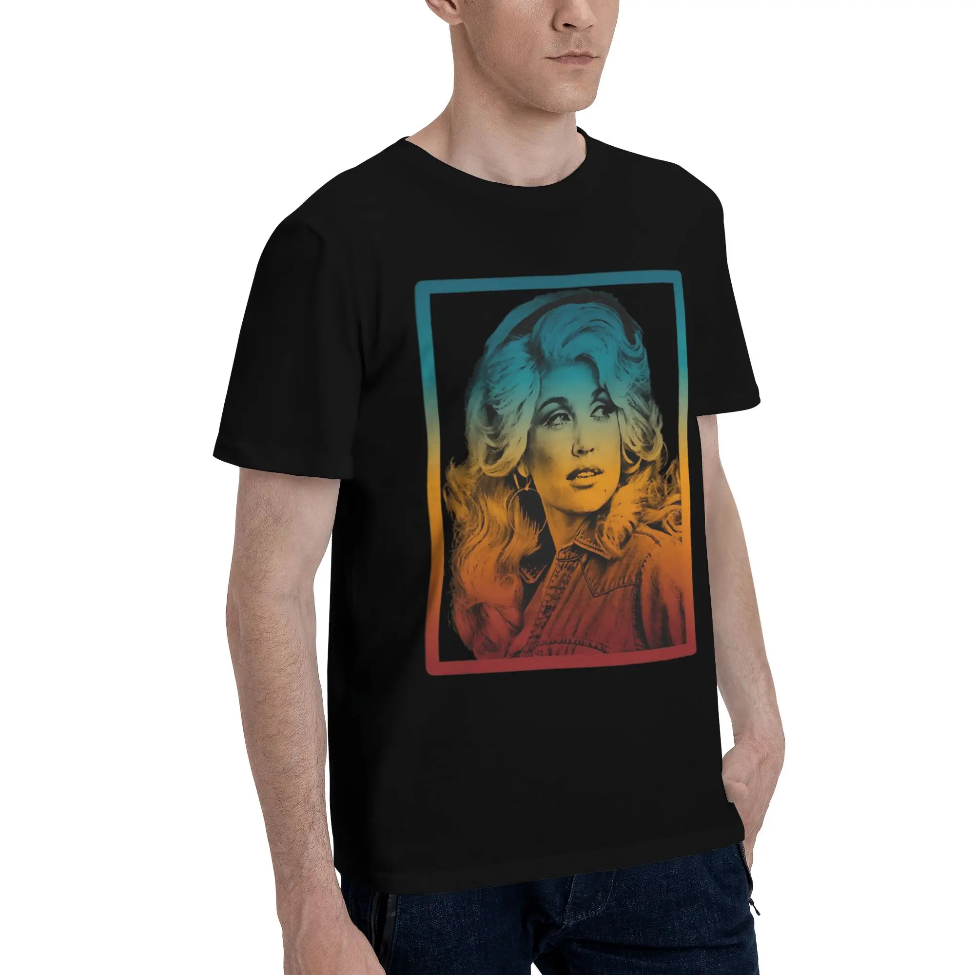 Dollys Partons T-Shirt Men  Funny 100% Cotton Tee Shirt Round Neck Short Sleeve T Shirts Printed Clothing