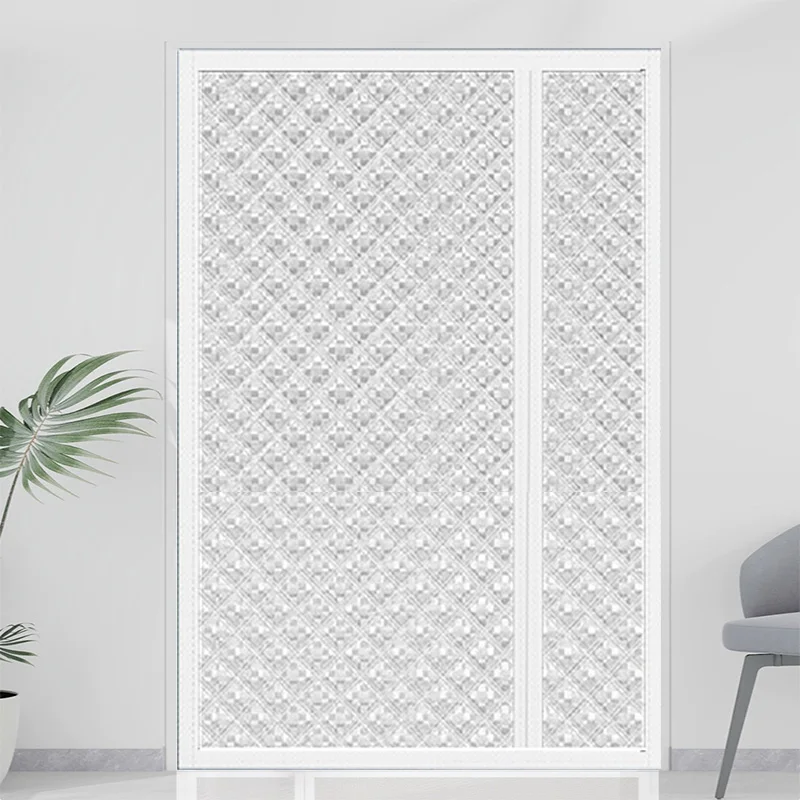 Winter warm and thick cotton door curtain, household side opening self-adhesive windproof and cold proof partition curtain