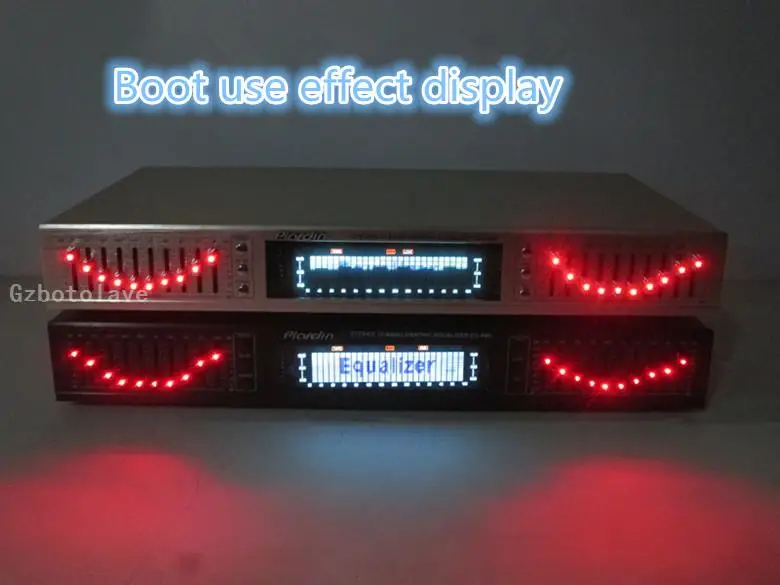 HIFI الرقمية التحكم عن بعد بلوتوث HD مضخم ستيريو EQ التعادل عالية منخفضة التعادل موالف ستيريو المنزل المزدوج 10 قطاعات