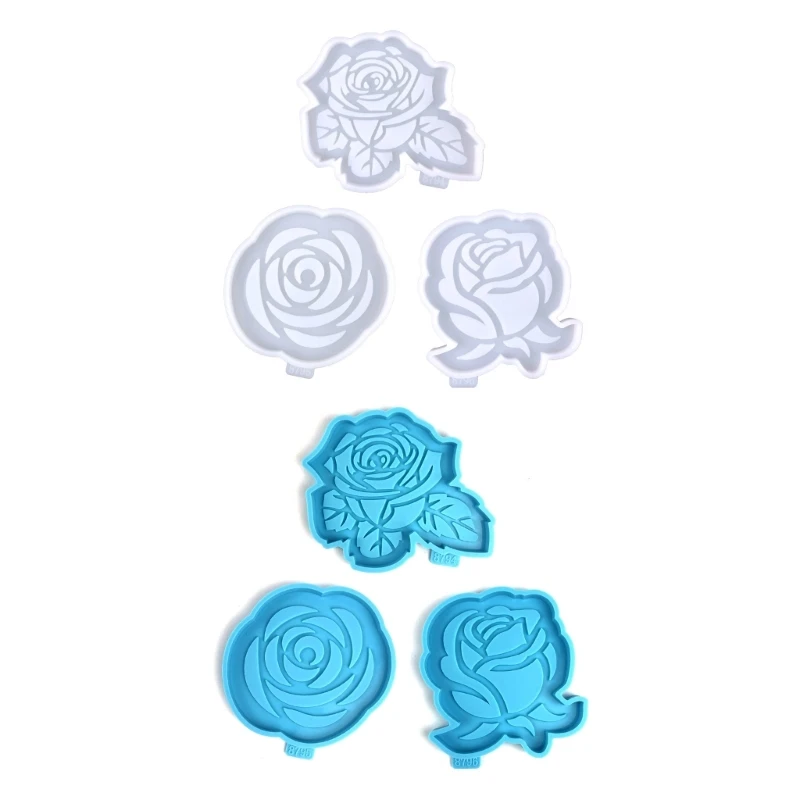 Resin Molds Silicone Molds Resin Cup Pads Moulds Rose Flower Shaped Dropship