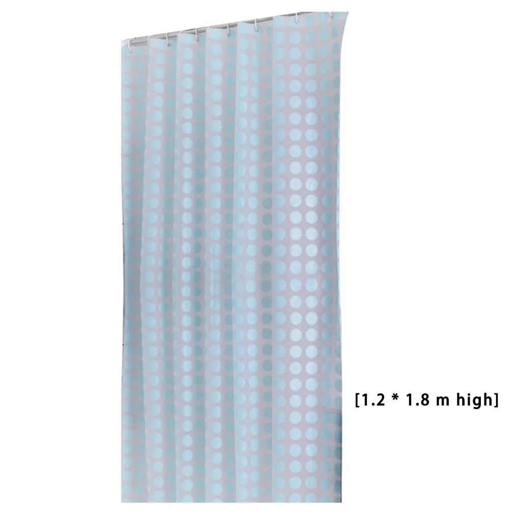 Dot PEVA Fabric Shower Curtain Water and Mildew Resistant Bath Curtain