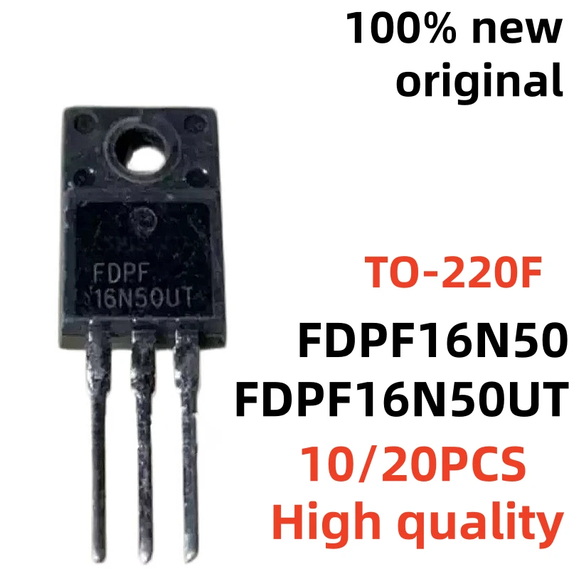 New Original 10/20PCS 16N50 FDPF16N50UT TO-220F FDPF16N50 16A 500V Remove the original split-plate transistor of the airport eff
