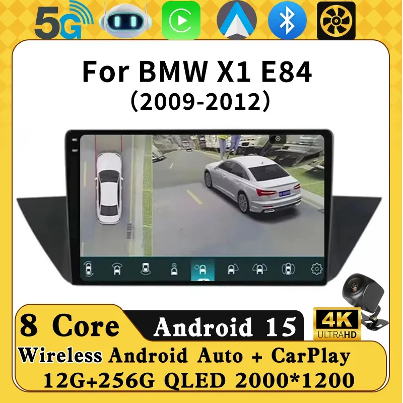 

Android15 Carplay Car Radio For BMW X1 E84 2009 2010 2011 2012 Navigation GPS Multimedia Player WiFi+4G Stereo Auto DSP Video BT