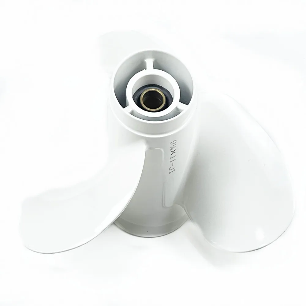 Buitenboordmotor Aluminium Propeller 9-1/4*11-j1 Voor Yamaha Hidea Bootmotor 3 Blade 8 Spline Tand 9,9hp15hp Oem: 63V-45943-10-el