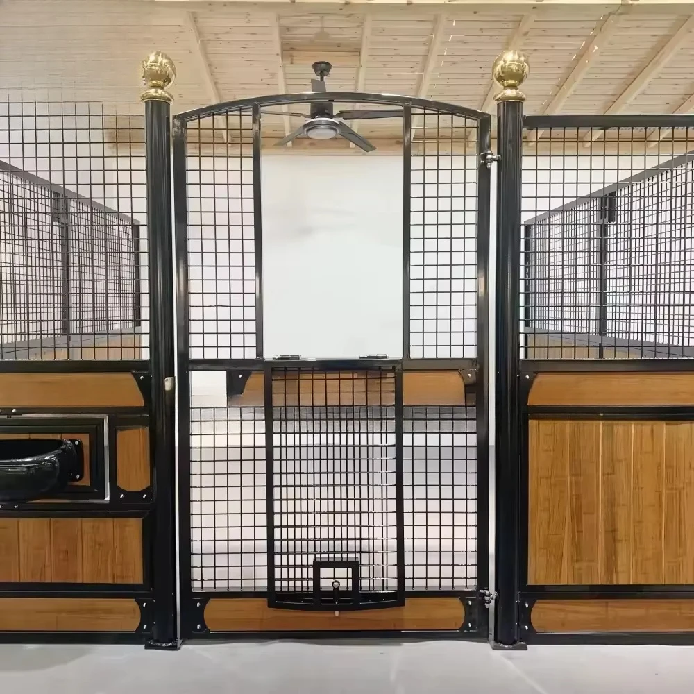 Wholesale Farm Equestrian Horse Equipment Stables Solid Horse Stalls With Non-Toxic Powder Coated Surface