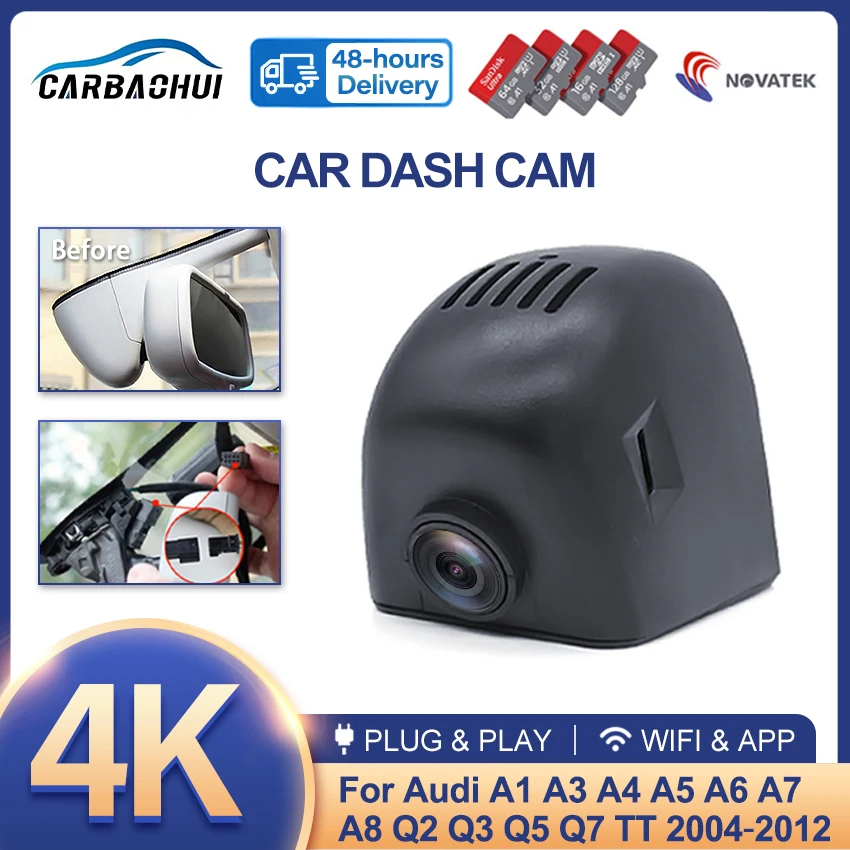 

Car DVR 4K HD Plug and Play Dash Cam Camera Wifi Video Recorder For Audi A1 A3 A4 A5 A6 A7 A8 Q2 Q3 Q5 Q5L Q4 Q8 Q7 TT 2004-2012