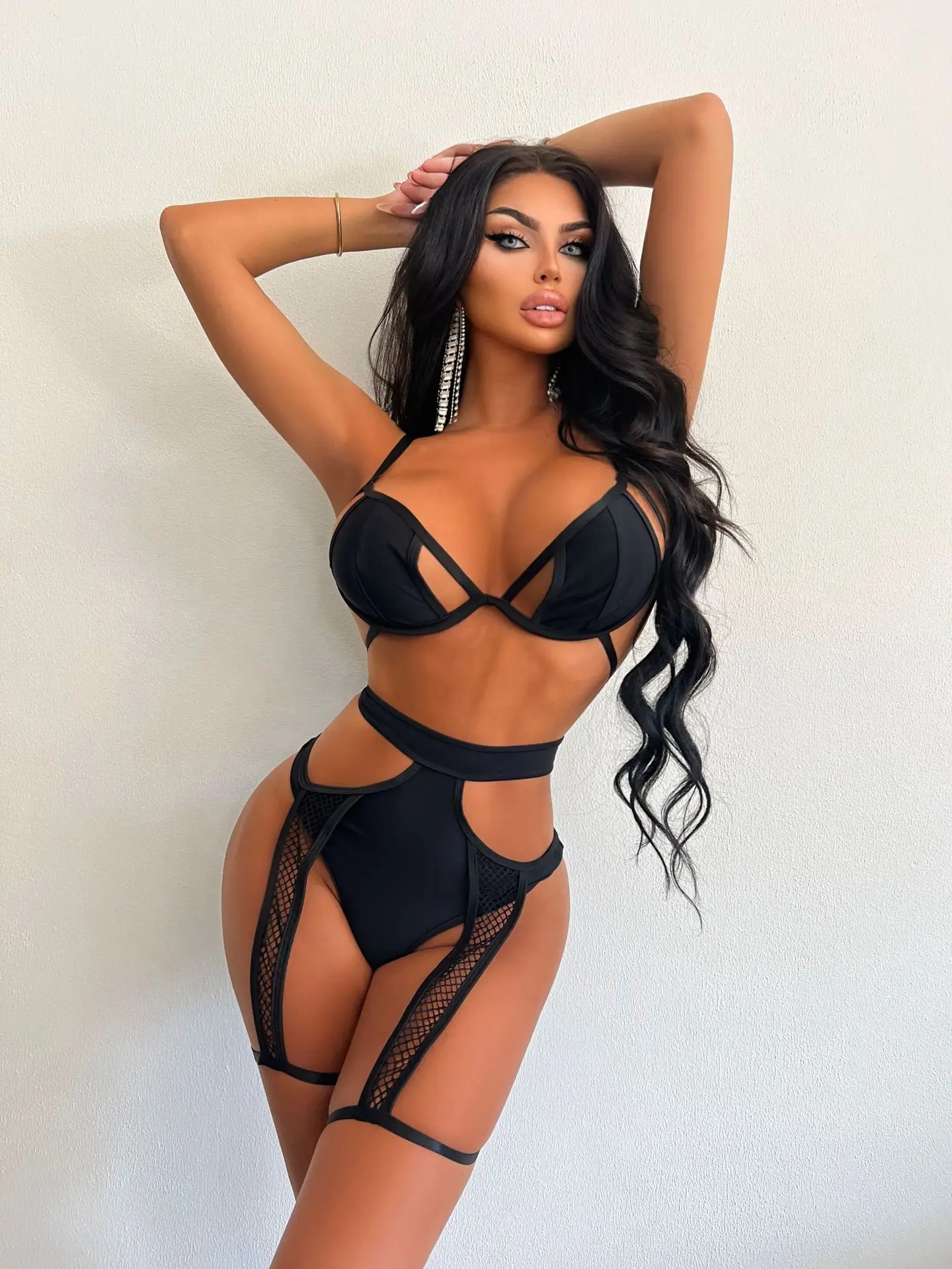 

Лидер продаж на Amazon, ажурный Забавный комплект, бюстгальтер, бикини, сексуальный раздельный комплект из двух предметов, забавное нижнее белье