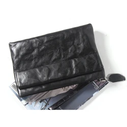 Cowhide Business Clutch Bags Men Genuine Leather Clutches Large Capacity Clutch Purse Wallet Pouch Luxury Handbag Envelope Bag