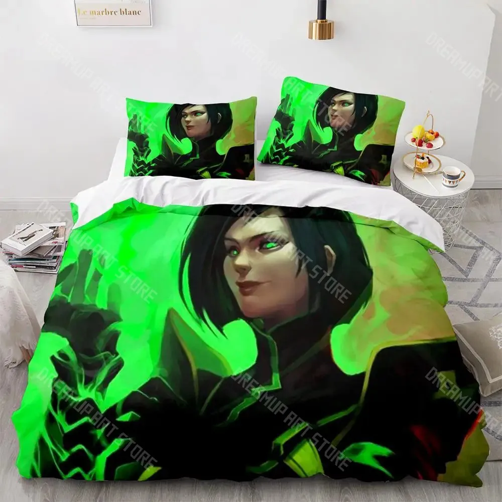 3D Printed VALORANT Game Bedding Set for Boys Girls Duvet Cover Pillowcase Twin Queen King Full Single Double Sizes
