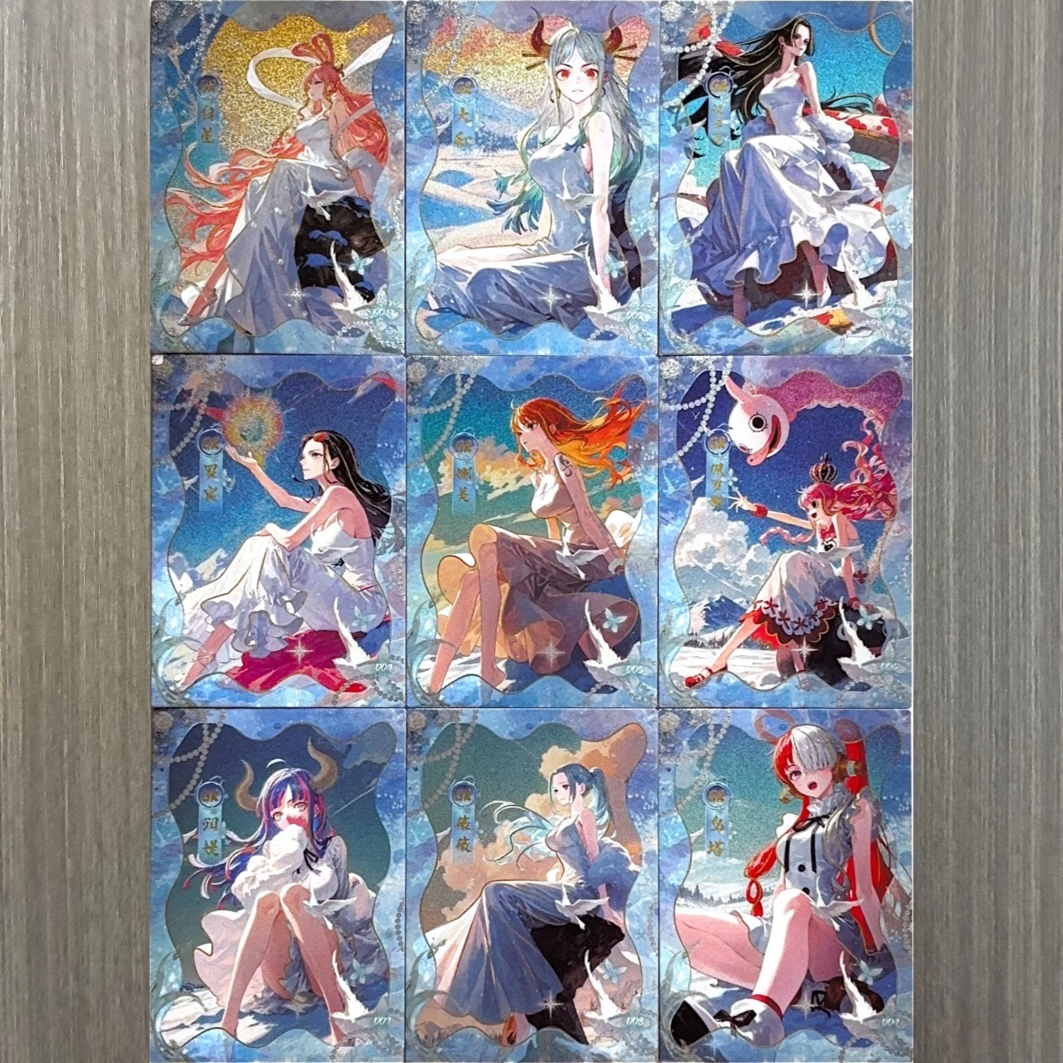 conjunto-de-9-cartas-colecionaveis-anime-one-piece-gr-fanmeng3-com-personagens-han-hancock-nami-shirahoshi-uta-e-vivi-presente-de-natal