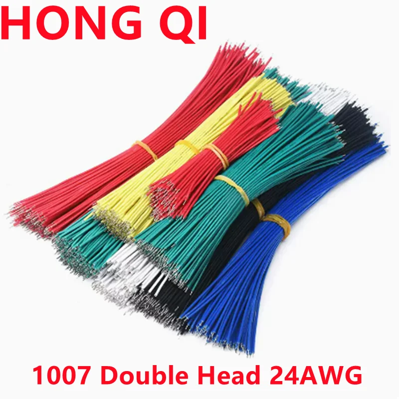 100PCS 1007 Double Head Tinned Wire 24AWG Wire Electronic Wire Connection wire red and black jumper 8cm10cm15cm20cm