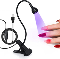 UV Nail Lamp 395nm Led Ultraviolet Lights UV Led Desk Lamp Black Light Manicure Dryer UV Curing Light for Resin Curing Nail Art