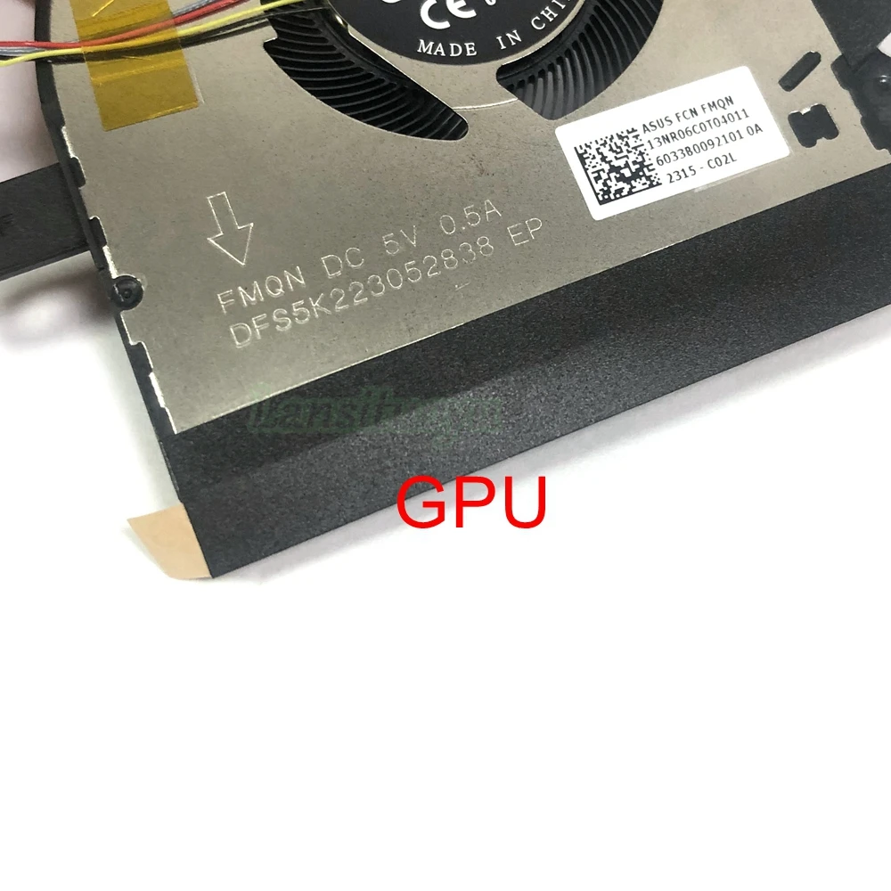 مروحة تبريد وحدة المعالجة المركزية لـ asus rog ، flow x13 ، gv301 ، gv301q ، gv301qe ، gv301qh ، مبرد المبرد ، 13nr06c0t03011 ، dc5v ، 0.5a ، جديد