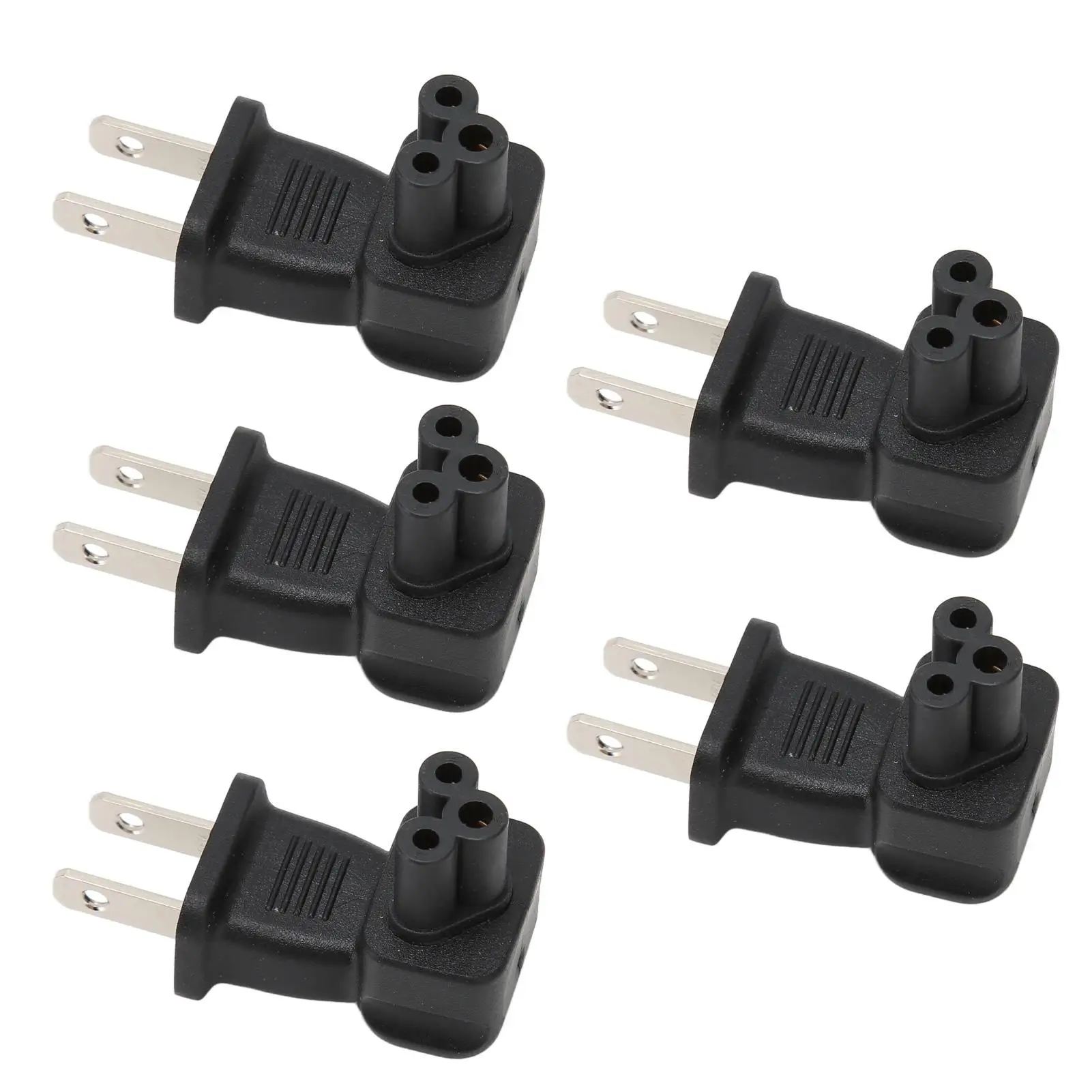 

5PCS NEMA 1 15P to IEC320 C5 Plug and Play Cord Connector for laptop US Plug 125V Hot