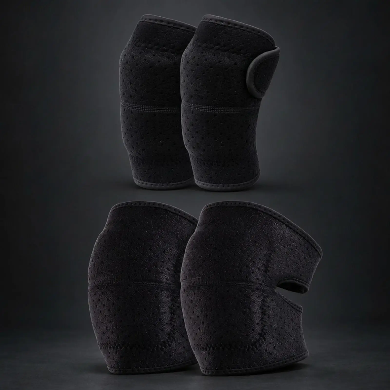 4 Pieces Padded Knee and Elbow Pad Breathable Safeguarding Pad with Adjustable Straps Soft Knee Cap Protector Pads for Dance,