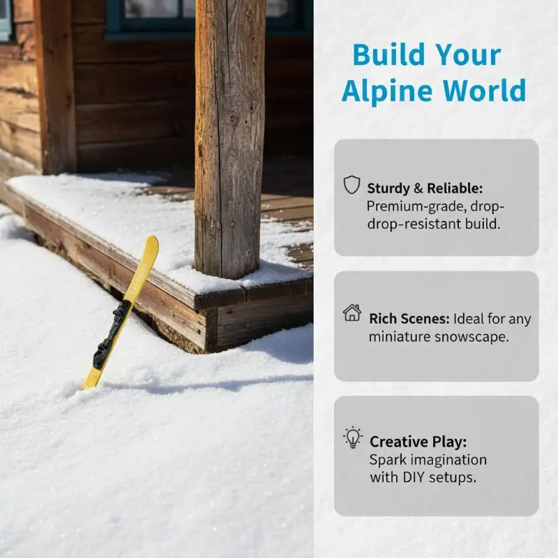Miniature Dollhouse Ski Board Set 1:12 Model Perfect Toy for Pretend Play and Story Development