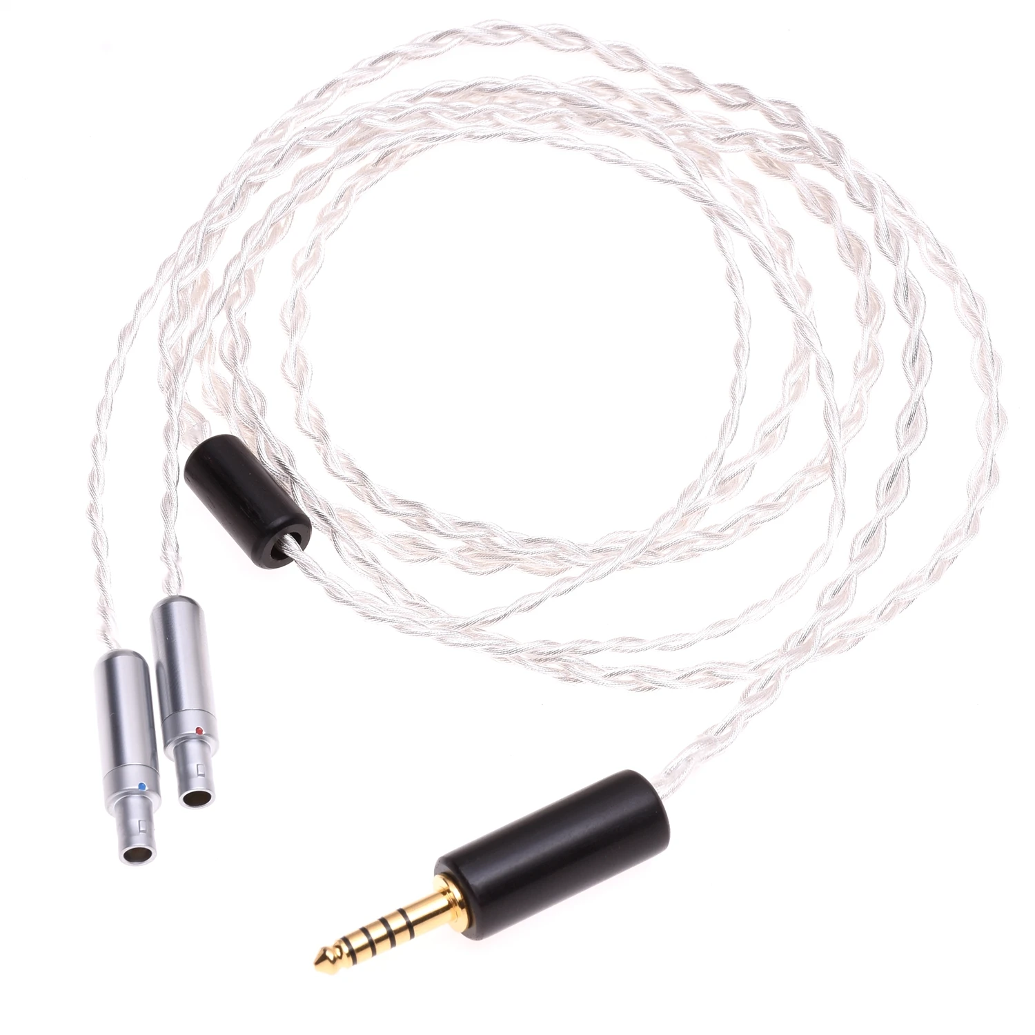 Kabel ditingkatkan untuk SENNHEISER HD800 800S, headphone berlapis perak 6N OCC kayu 4 core